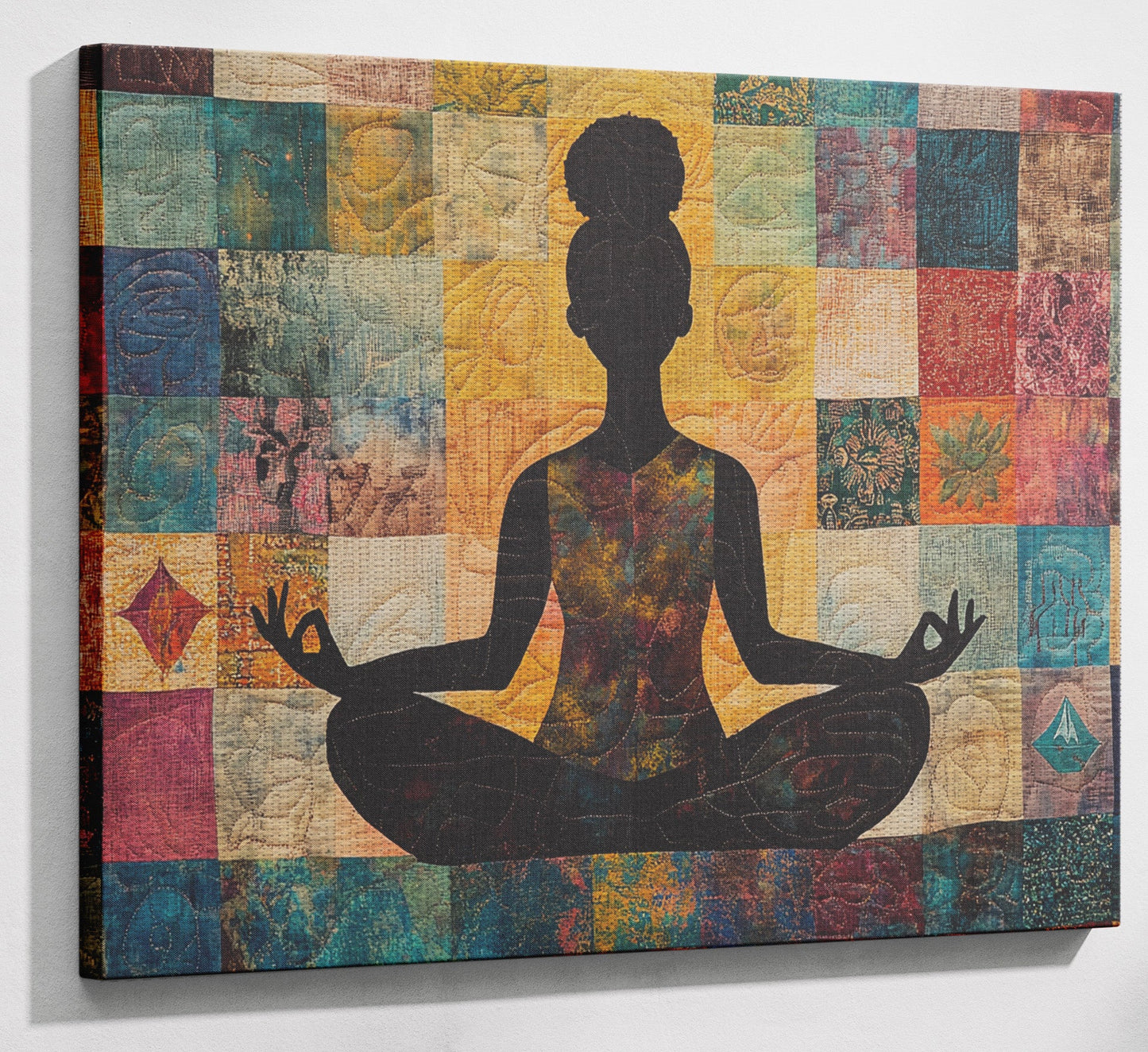 Black Woman Yoga Meditation African American wall art view 13