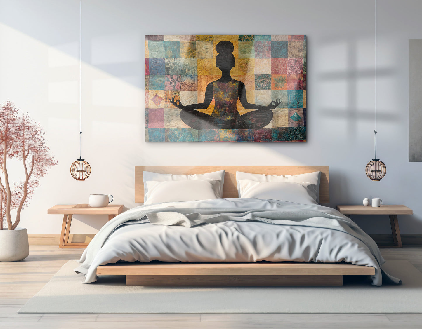 Black Woman Yoga Meditation African American wall art view 21