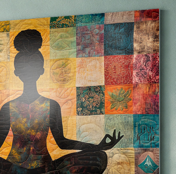 Black Woman Yoga Meditation African American wall art view 22