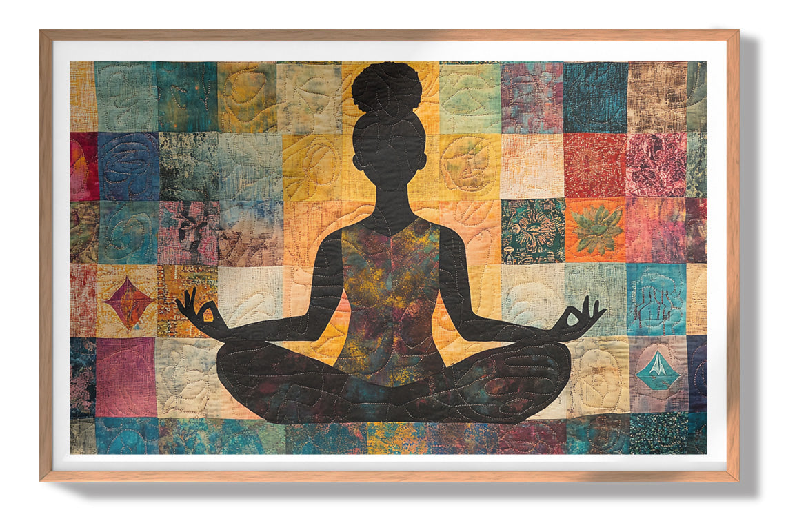 Black Woman Yoga Meditation African American wall art view 79