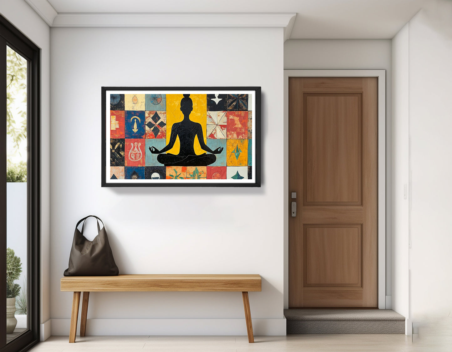 Black Woman Meditation Abstract African American wall art view 71