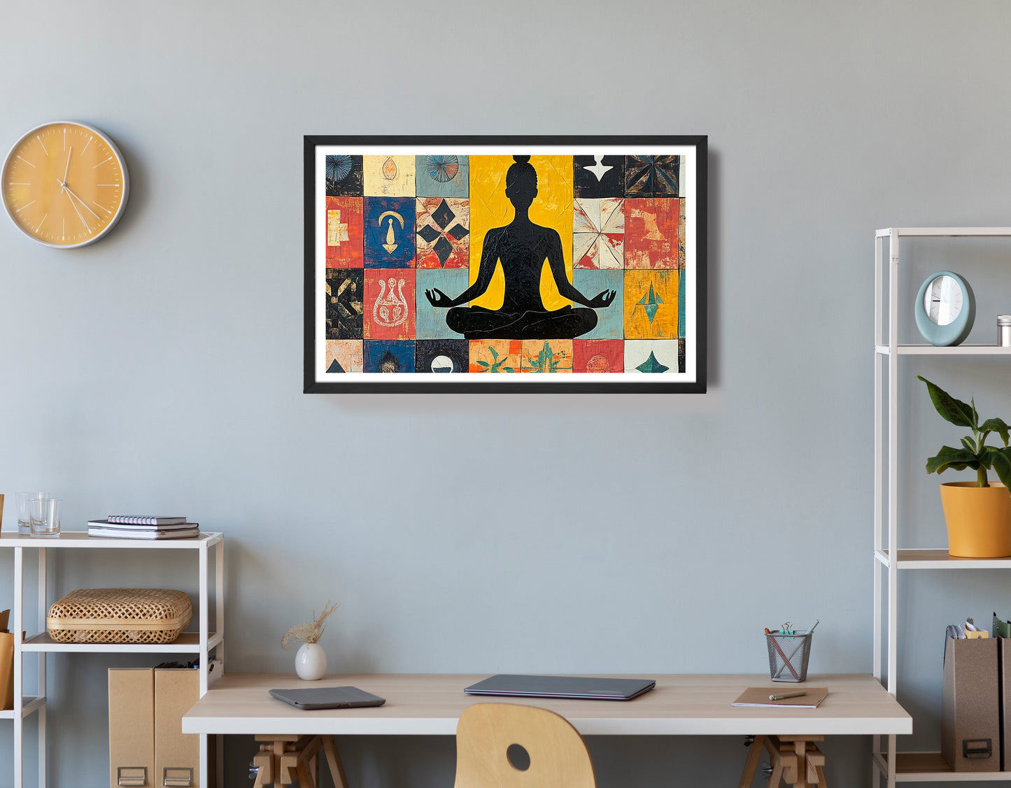 Black Woman Meditation Abstract African American wall art view 72