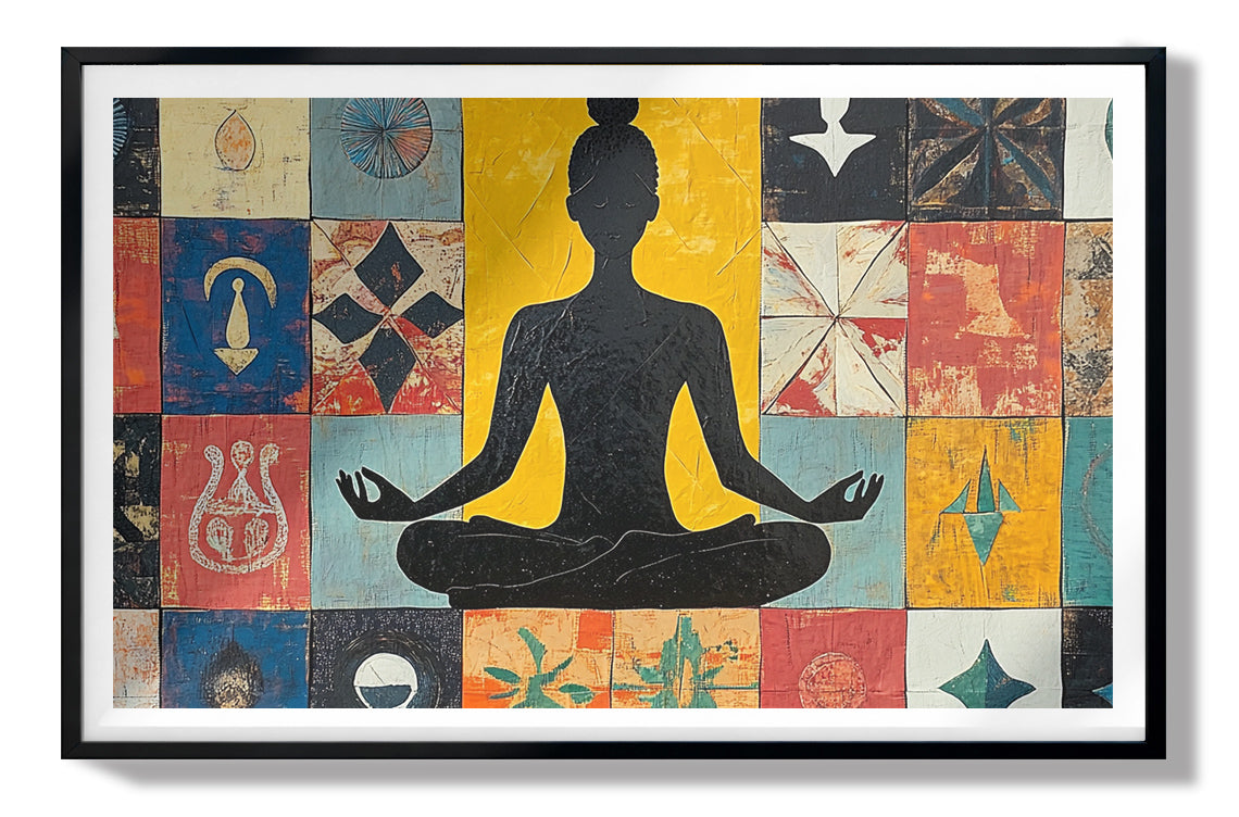 Black Woman Meditation Abstract African American wall art view 67