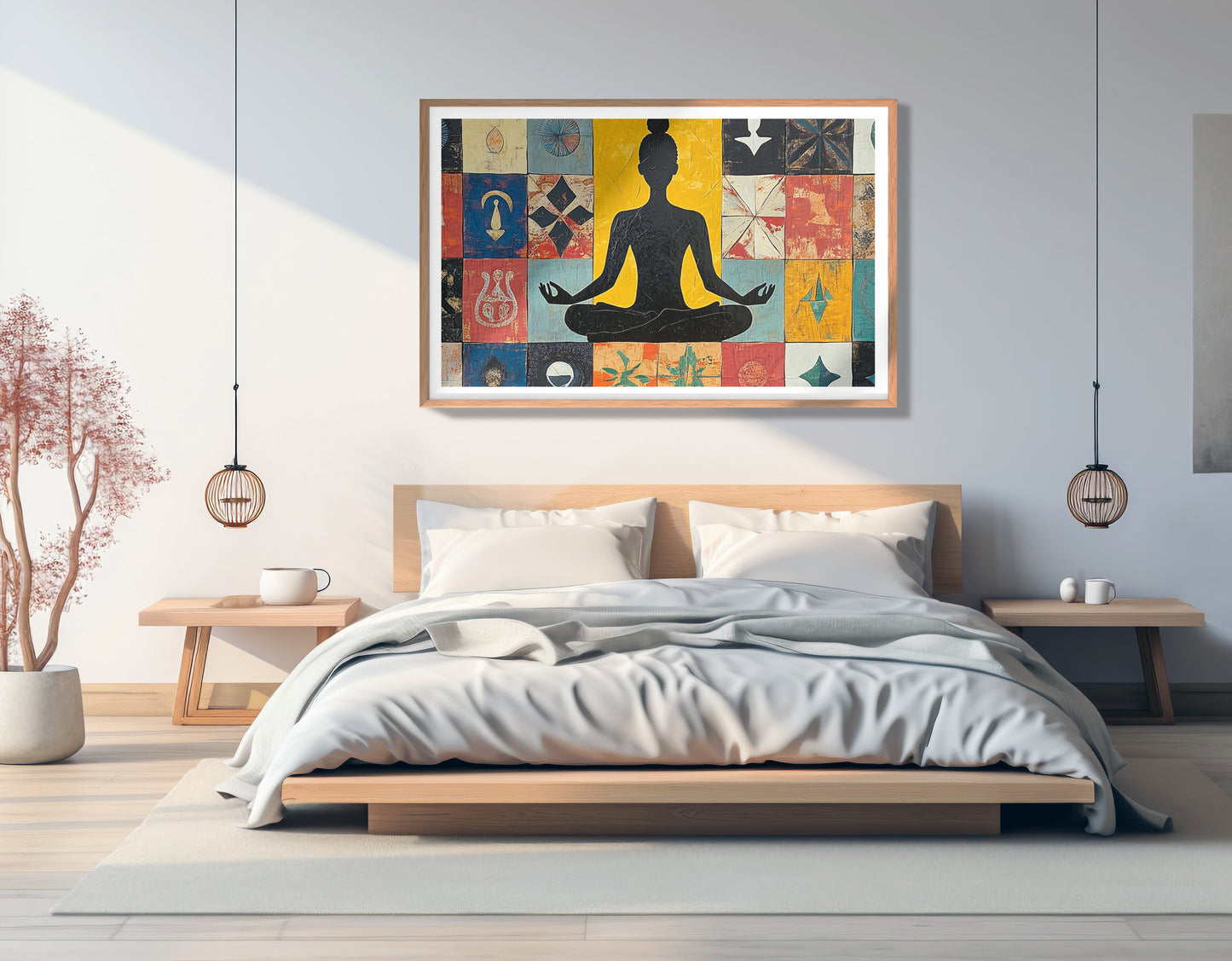 Black Woman Meditation Abstract African American wall art view 81