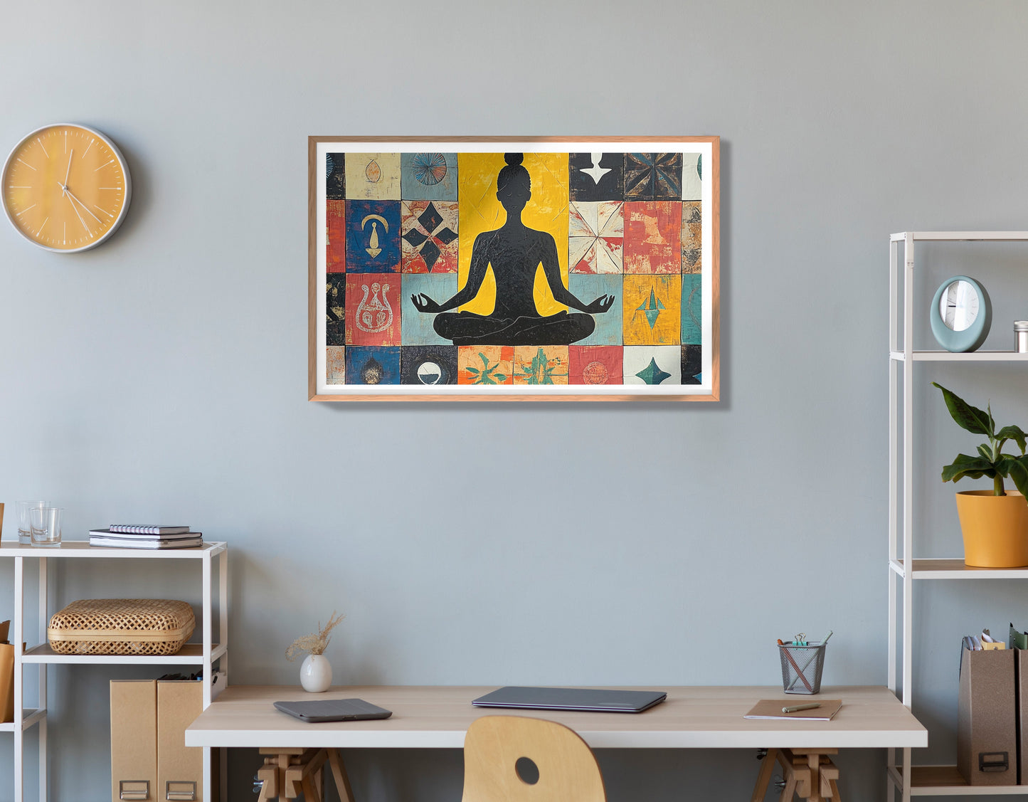 Black Woman Meditation Abstract African American wall art view 84
