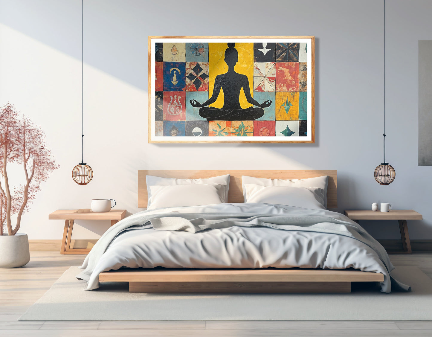 Black Woman Meditation Abstract African American wall art view 75