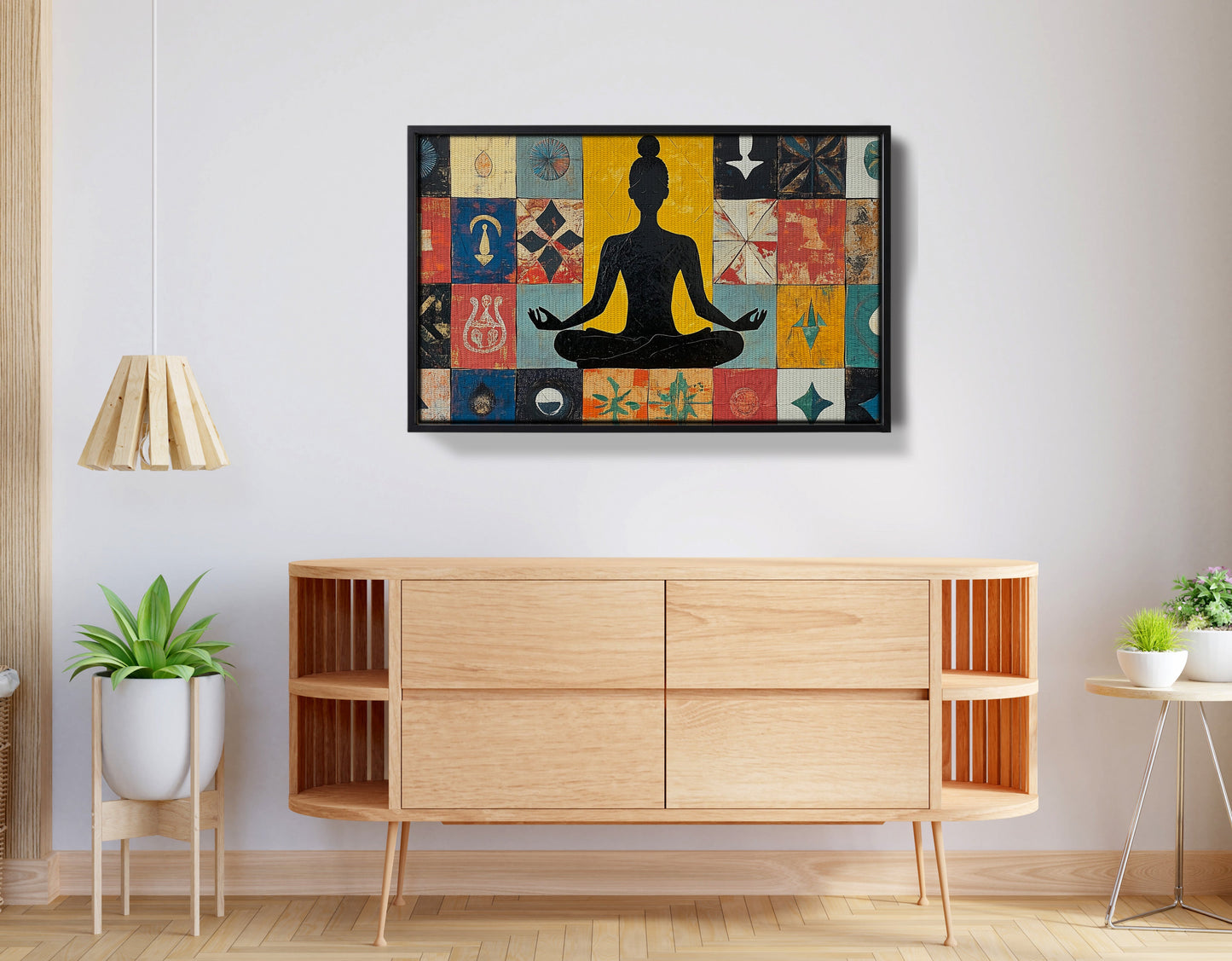 Black Woman Meditation Abstract African American wall art view 26