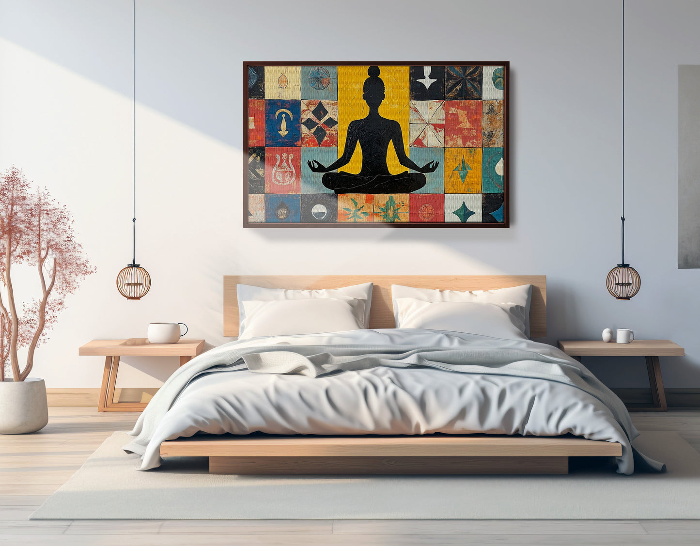 Black Woman Meditation Abstract African American wall art view 33