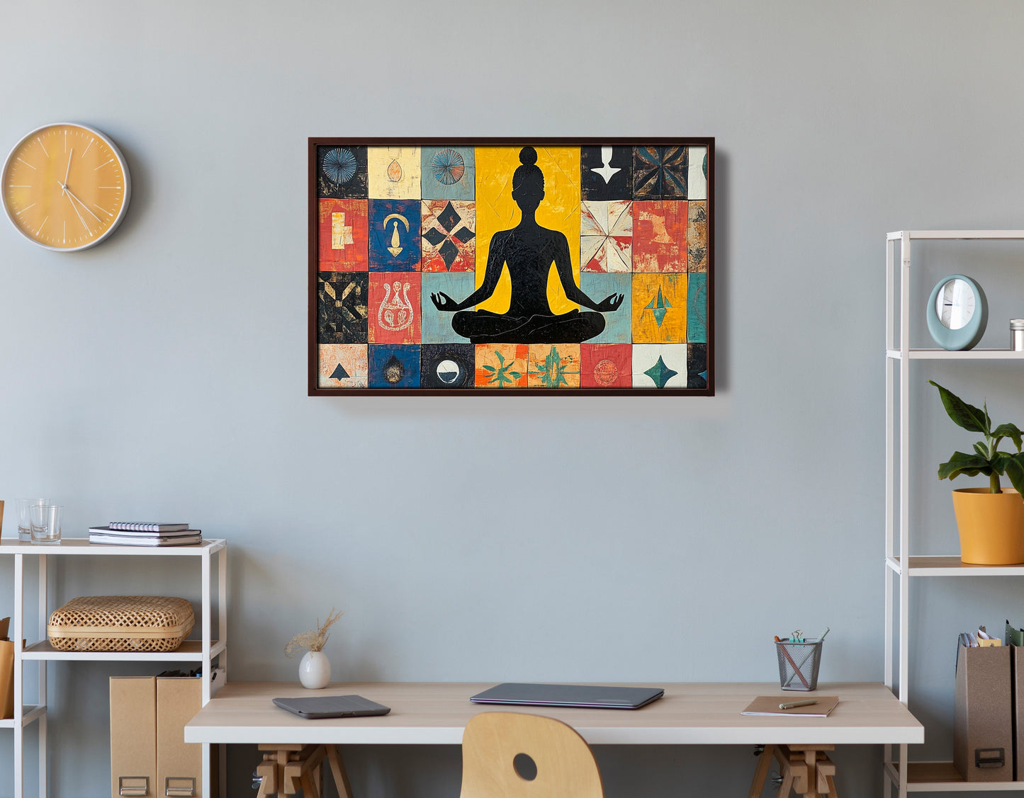 Black Woman Meditation Abstract African American wall art view 36