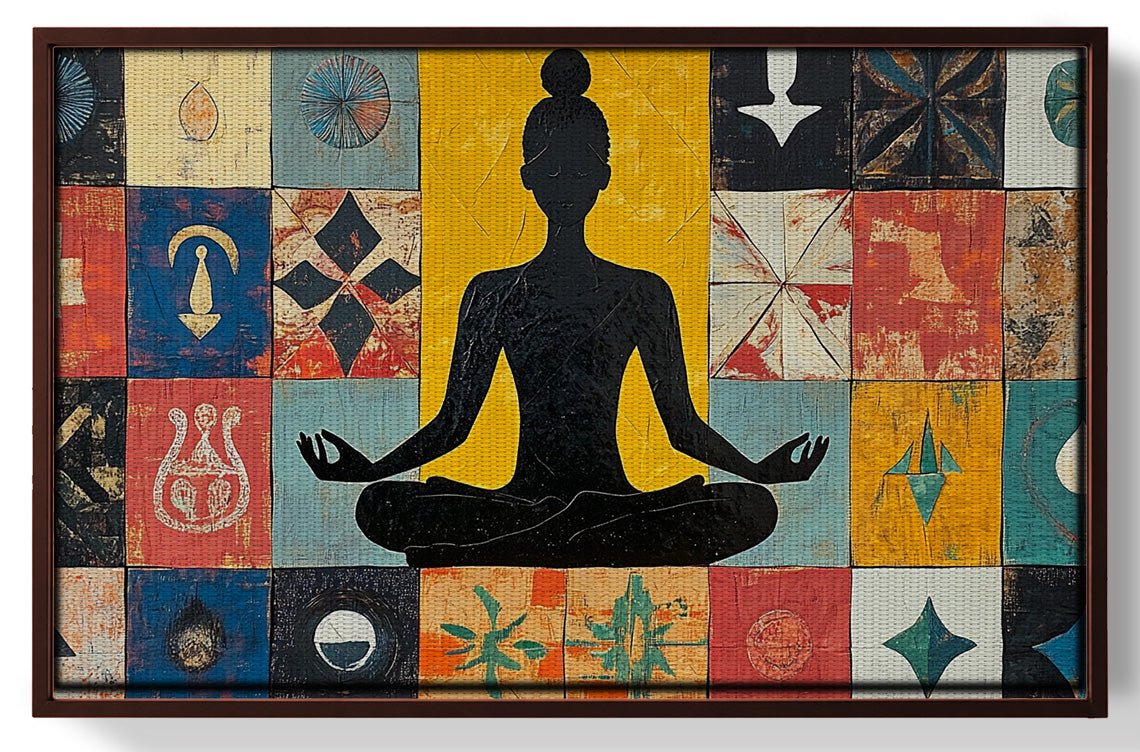Black Woman Meditation Abstract African American wall art view 31