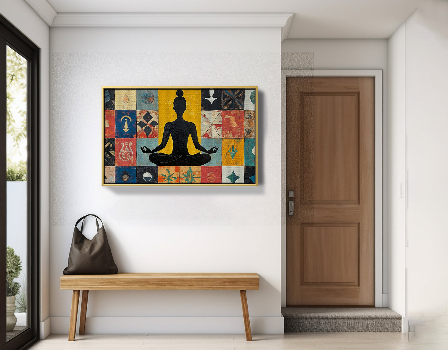 Black Woman Meditation Abstract African American wall art view 41