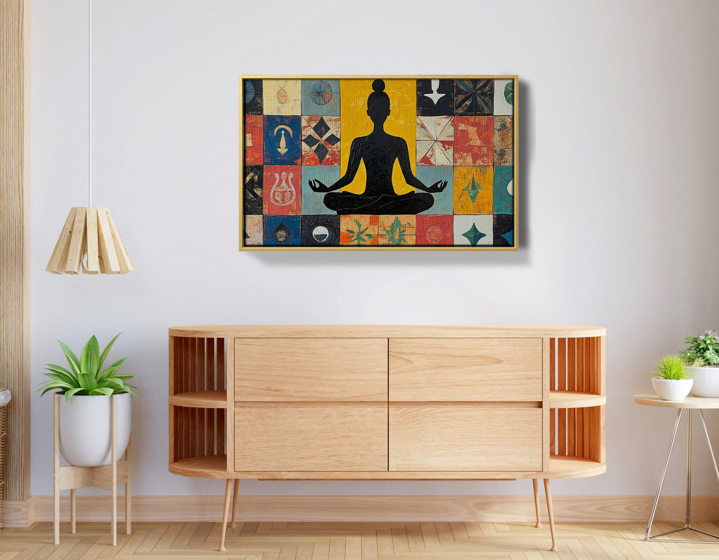 Black Woman Meditation Abstract African American wall art view 38
