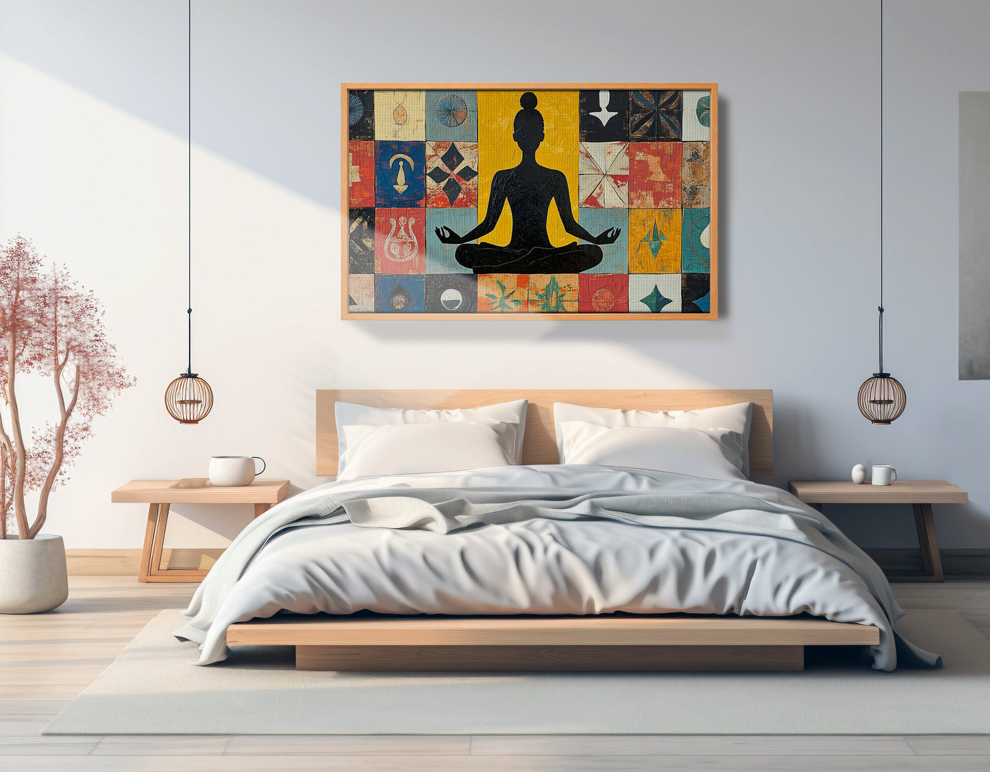 Black Woman Meditation Abstract African American wall art view 45