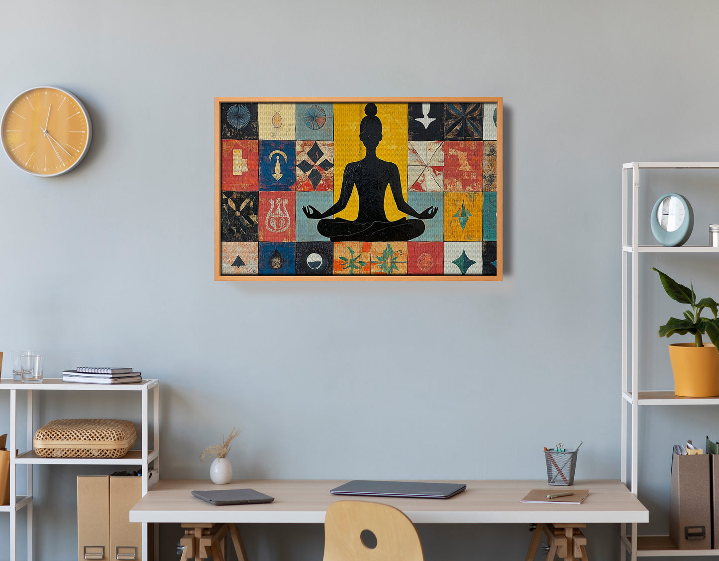 Black Woman Meditation Abstract African American wall art view 48