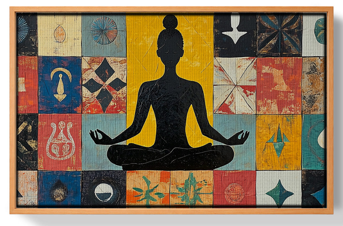 Black Woman Meditation Abstract African American wall art view 43