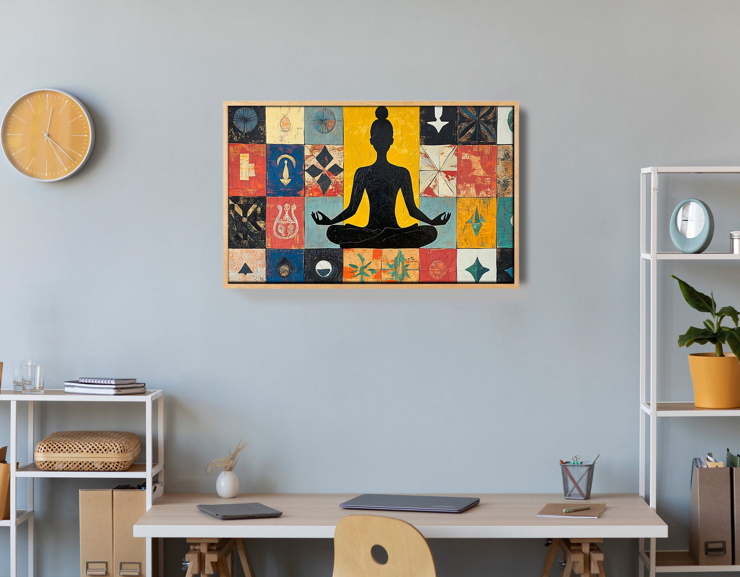 Black Woman Meditation Abstract African American wall art view 54