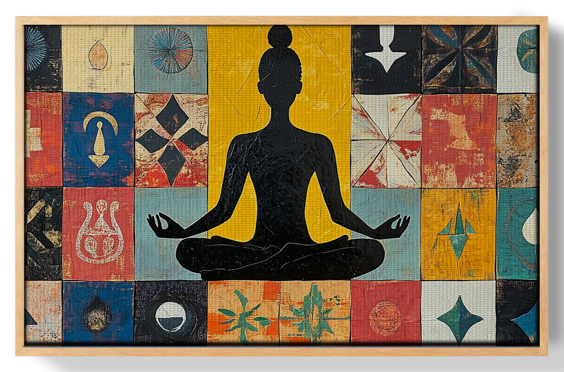 Black Woman Meditation Abstract African American wall art view 49