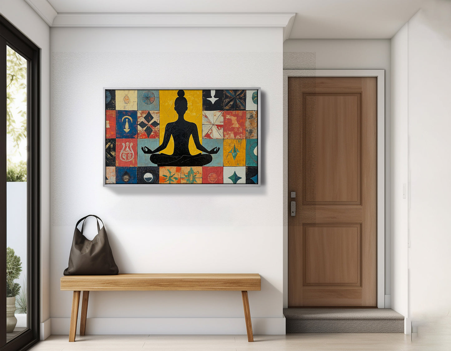 Black Woman Meditation Abstract African American wall art view 59