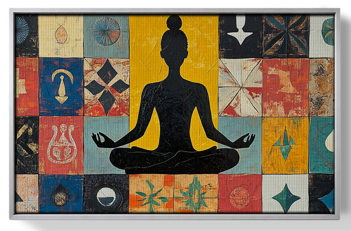 Black Woman Meditation Abstract African American wall art view 55