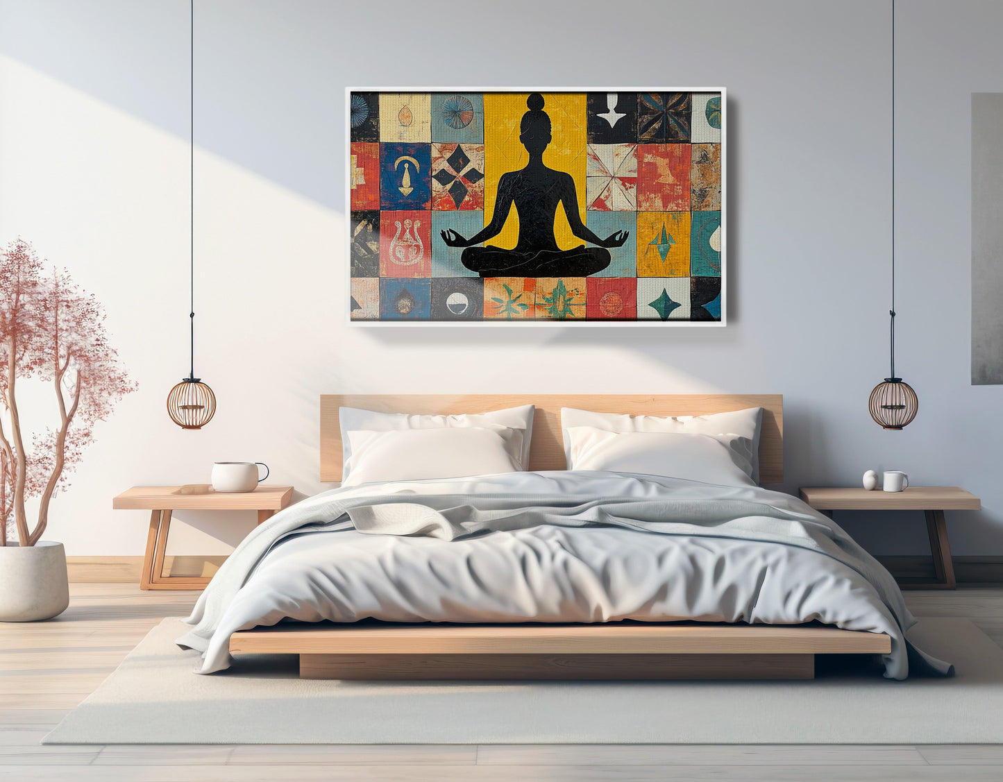 Black Woman Meditation Abstract African American wall art view 63