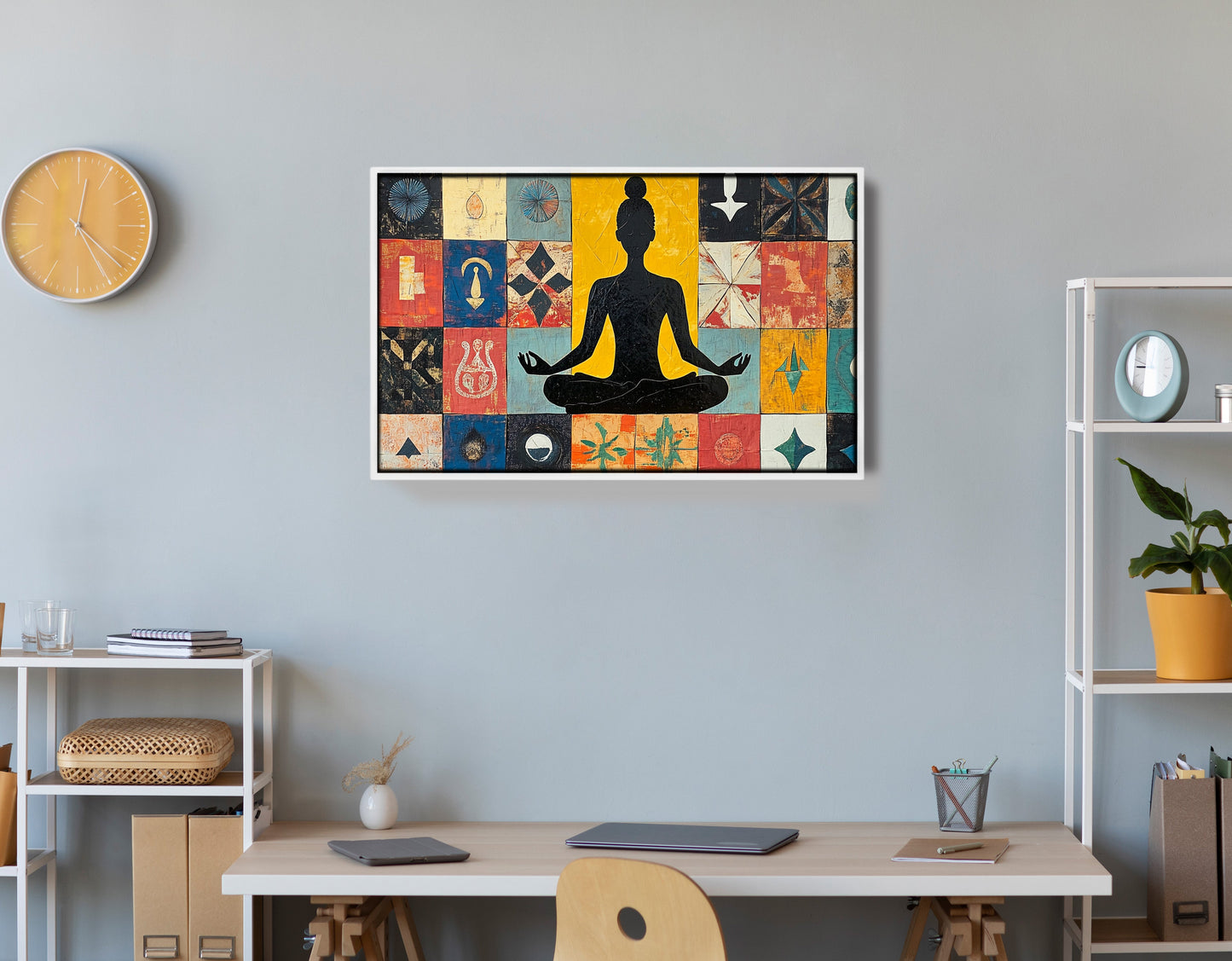 Black Woman Meditation Abstract African American wall art view 66