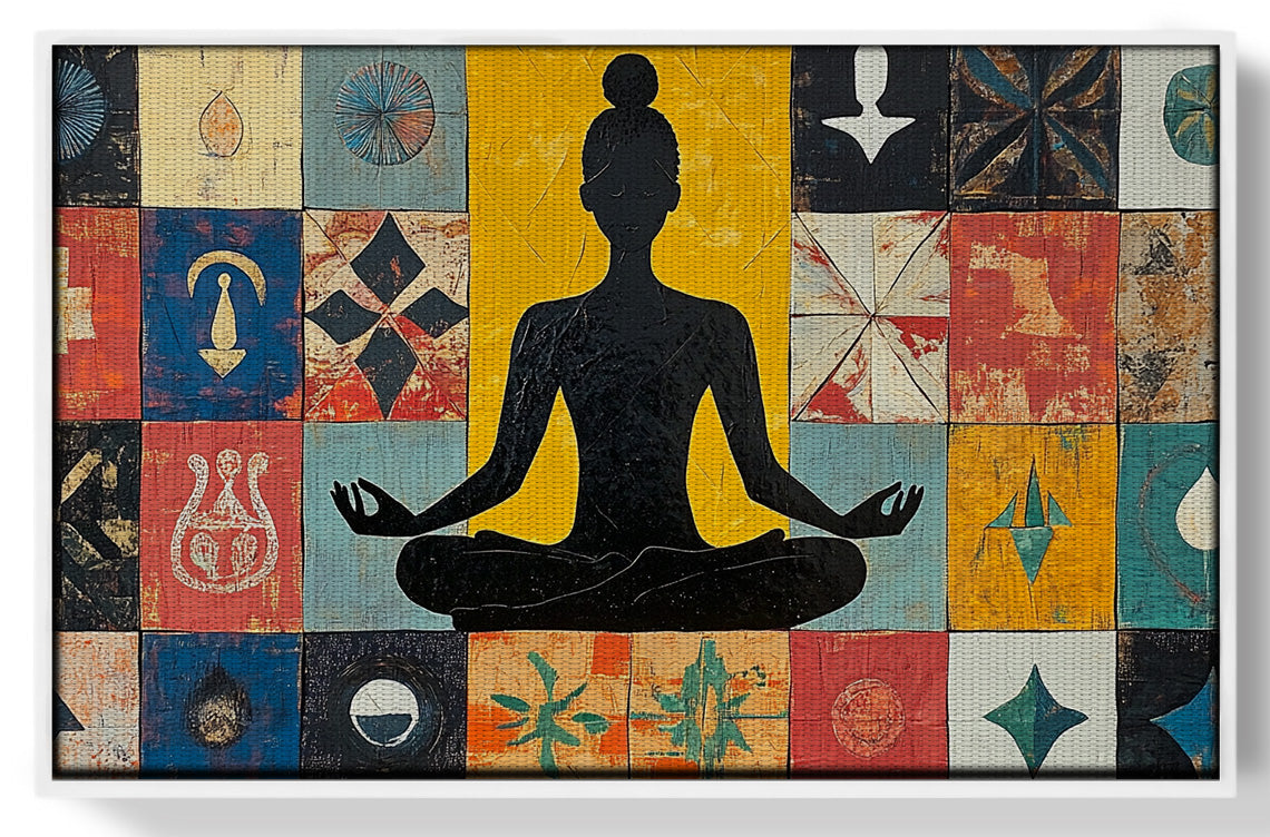 Black Woman Meditation Abstract African American wall art view 61