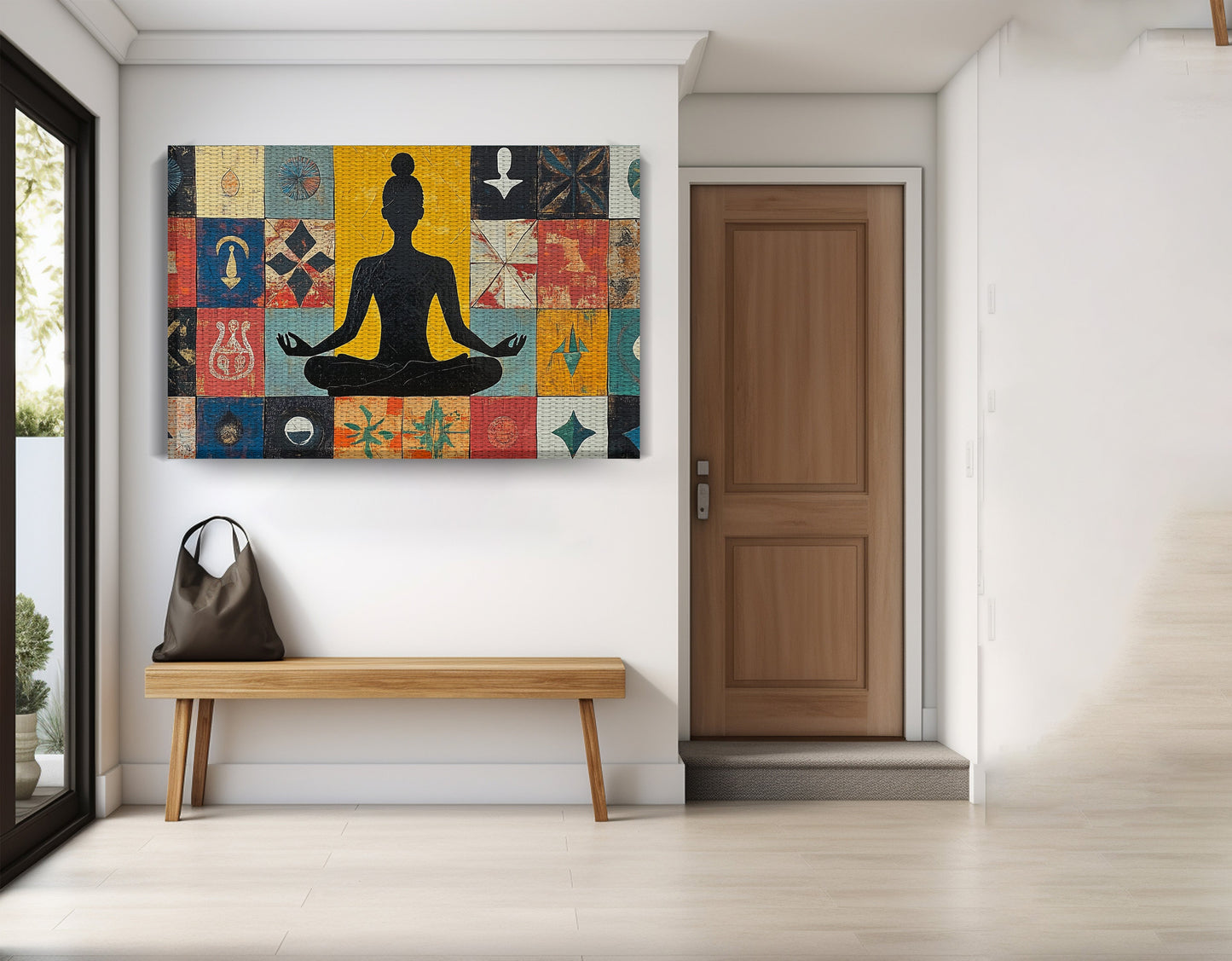 Black Woman Meditation Abstract African American wall art view 17