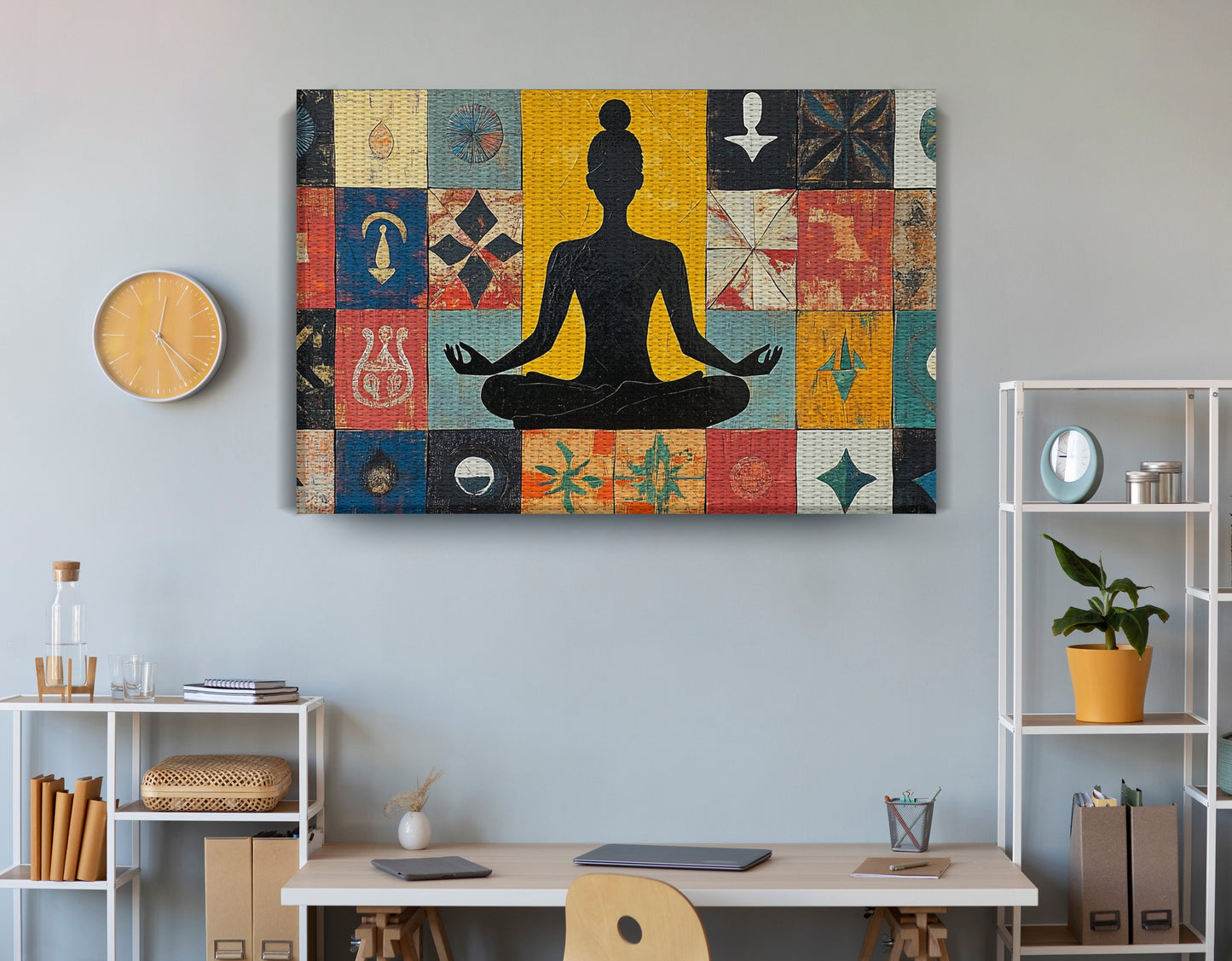 Black Woman Meditation Abstract African American wall art view 18