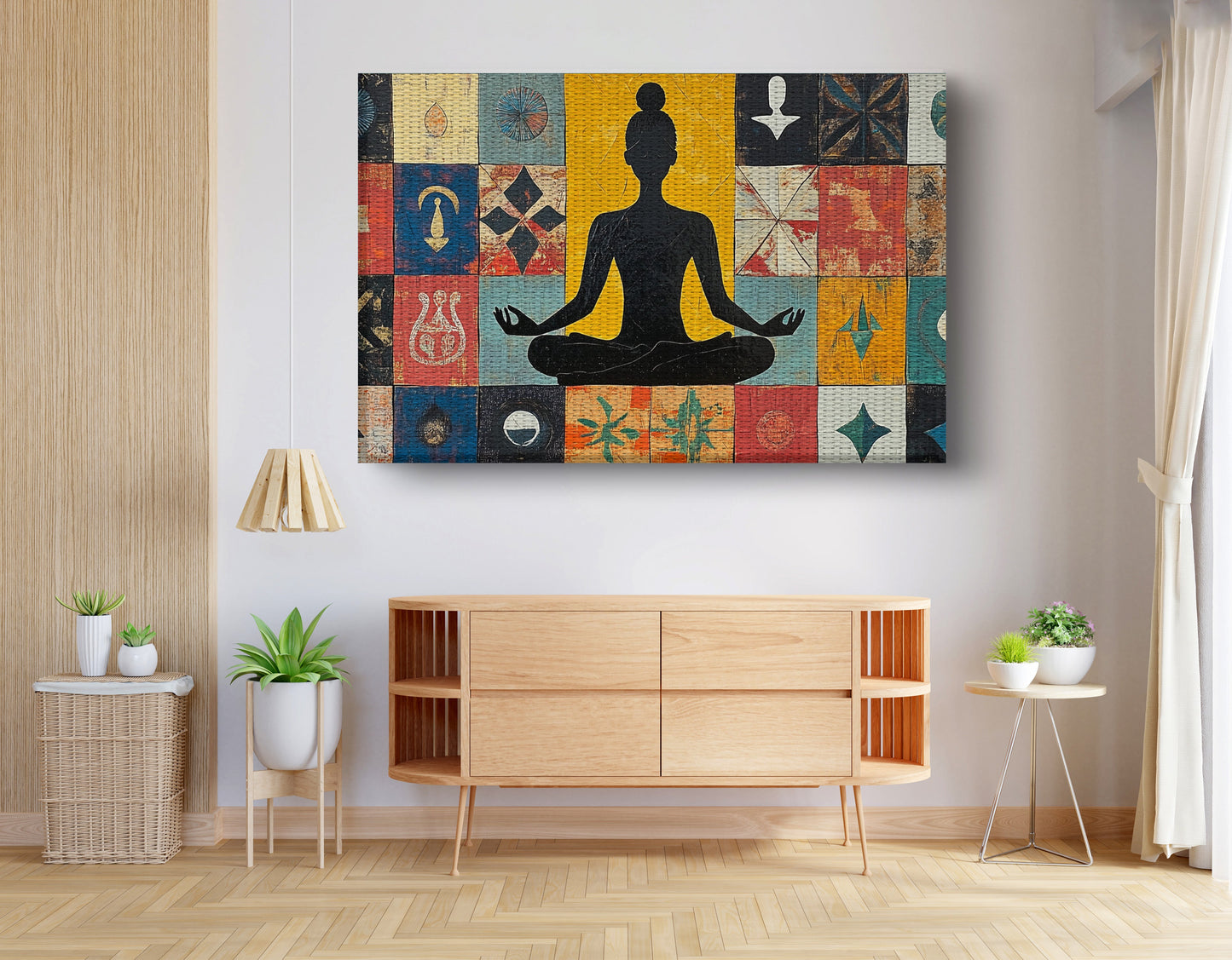 Black Woman Meditation Abstract African American wall art view 14