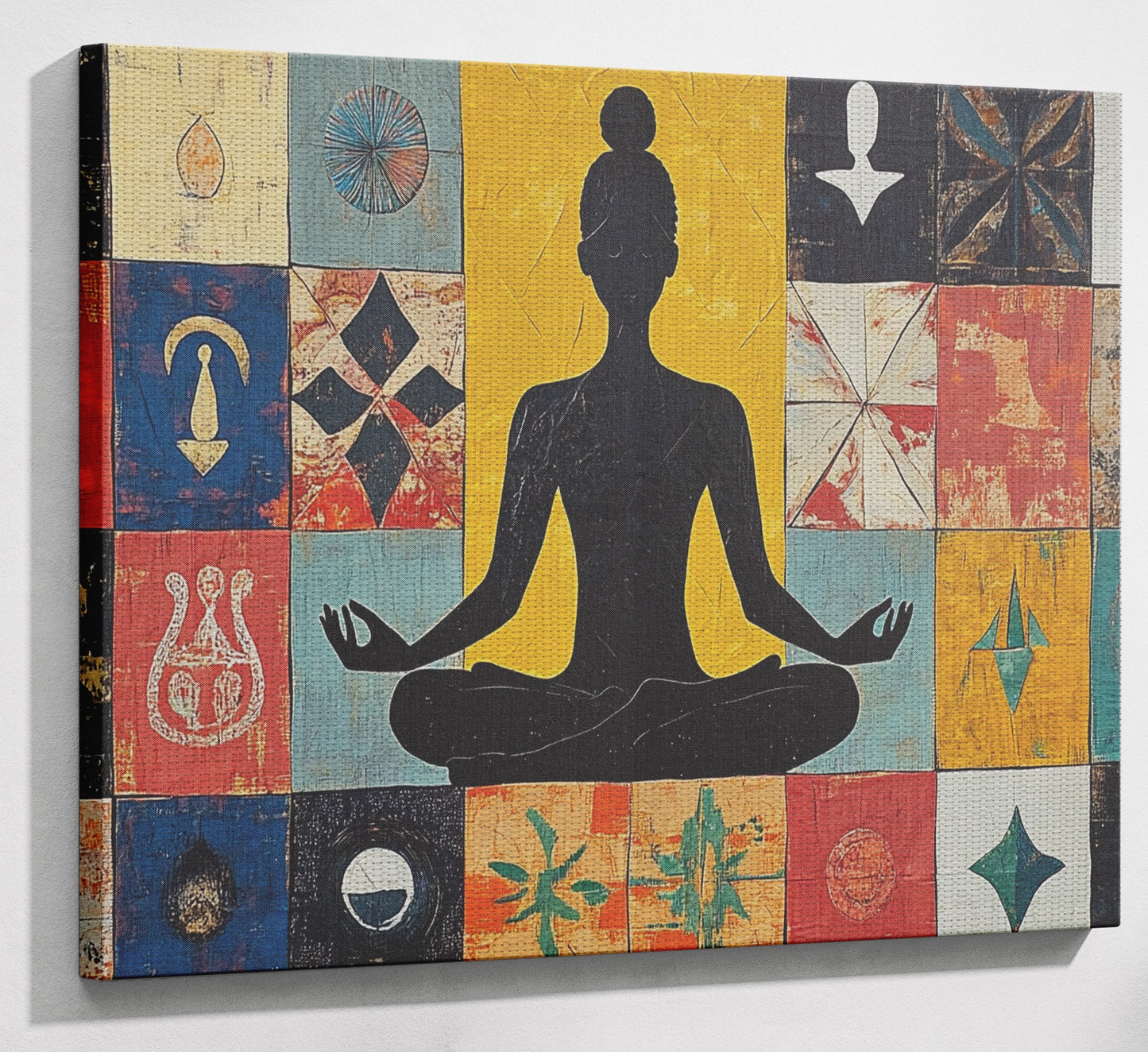 Black Woman Meditation Abstract African American wall art view 13