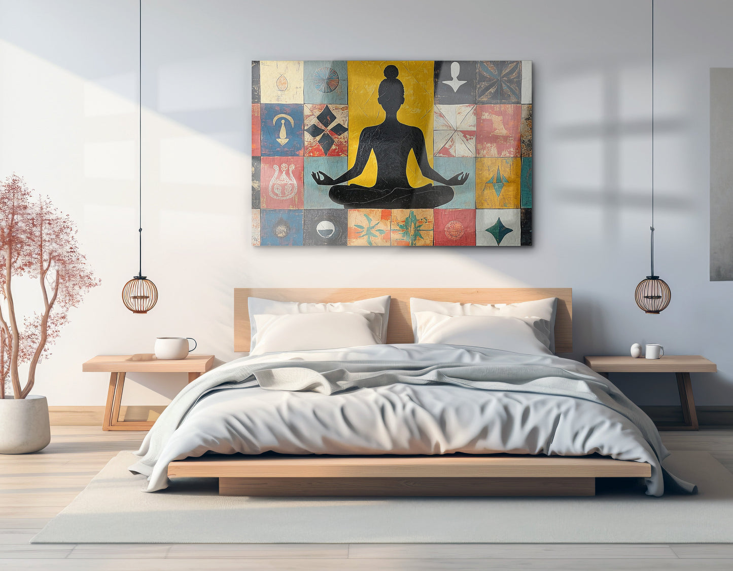 Black Woman Meditation Abstract African American wall art view 21