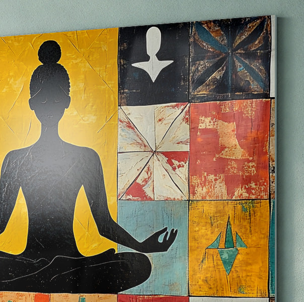 Black Woman Meditation Abstract African American wall art view 22