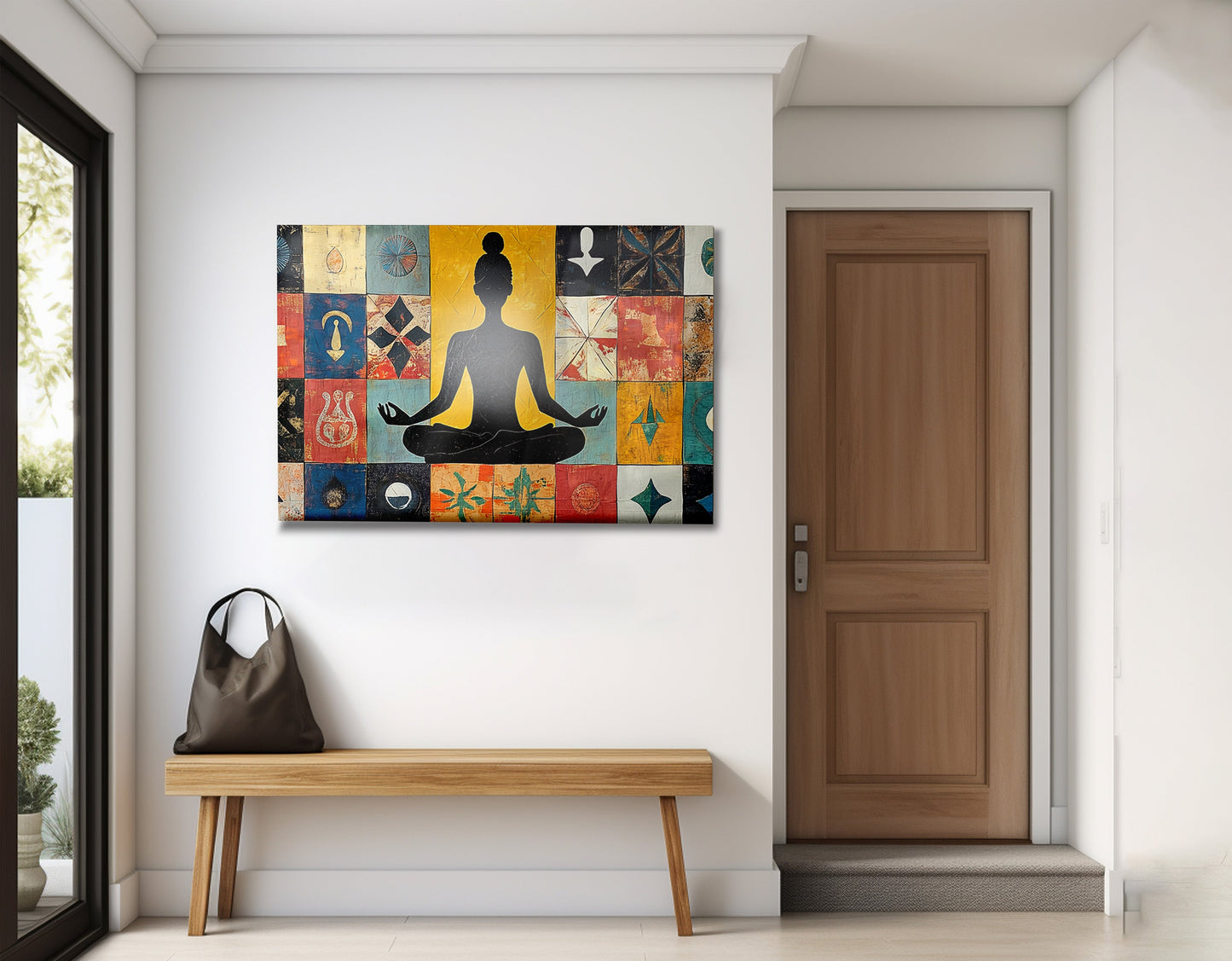 Black Woman Meditation Abstract African American wall art view 23