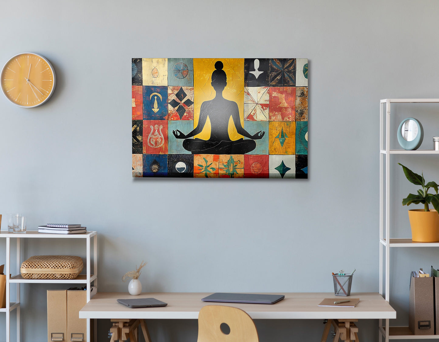Black Woman Meditation Abstract African American wall art view 24