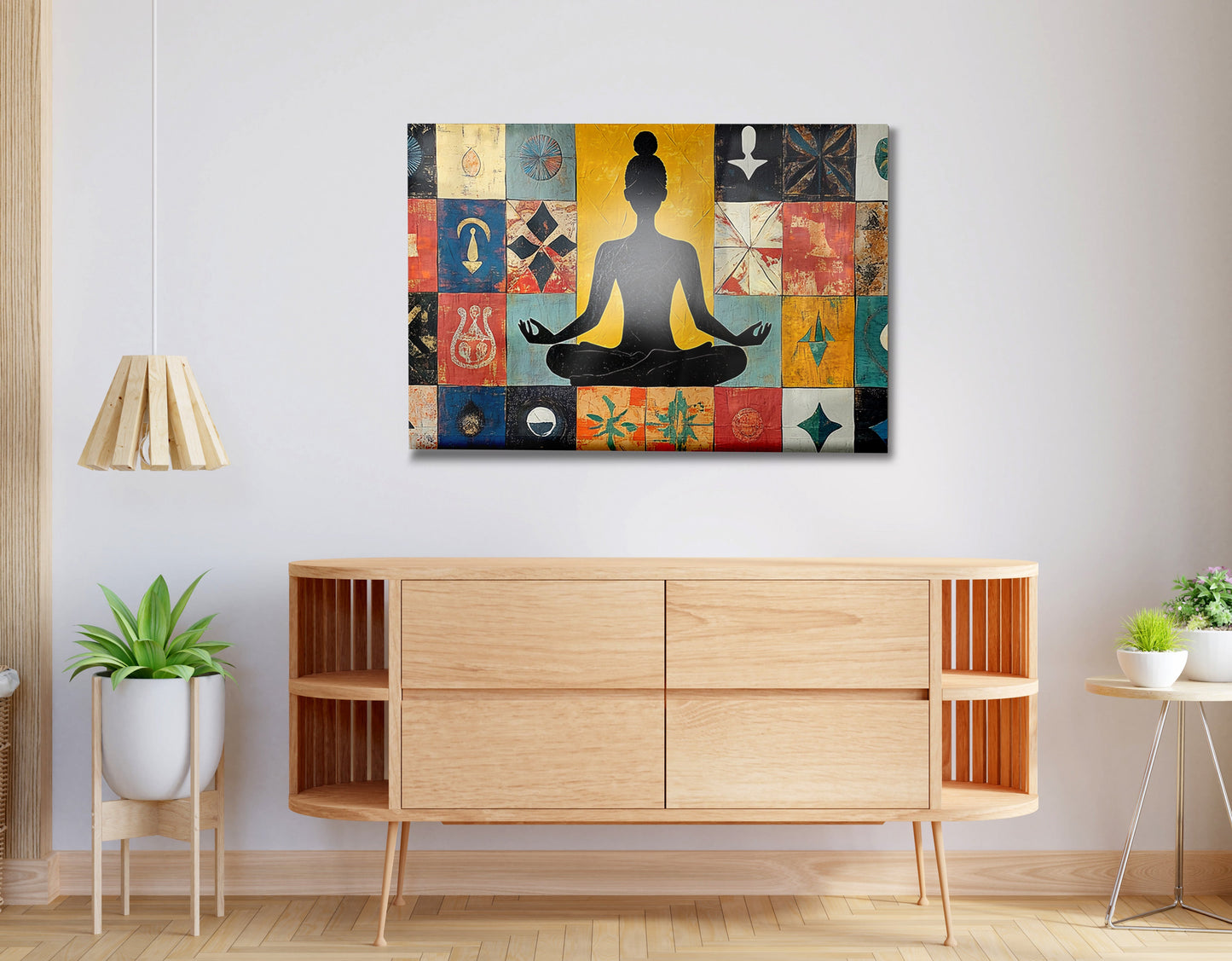 Black Woman Meditation Abstract African American wall art view 20