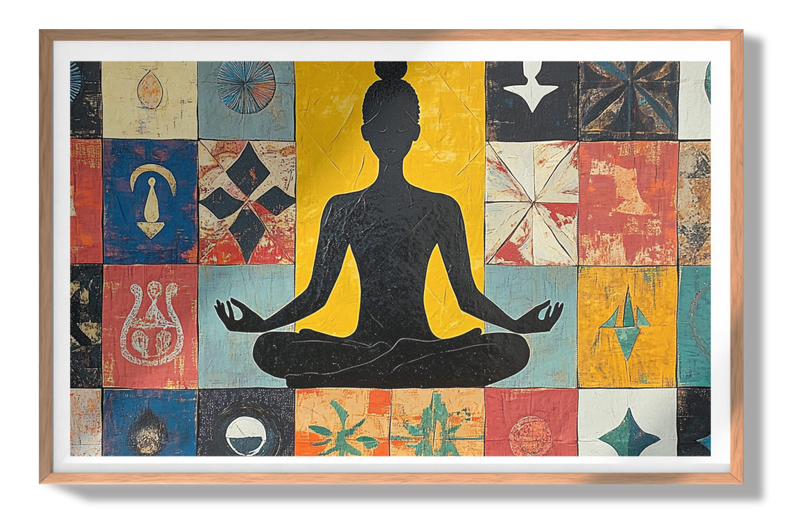Black Woman Meditation Abstract African American wall art view 79