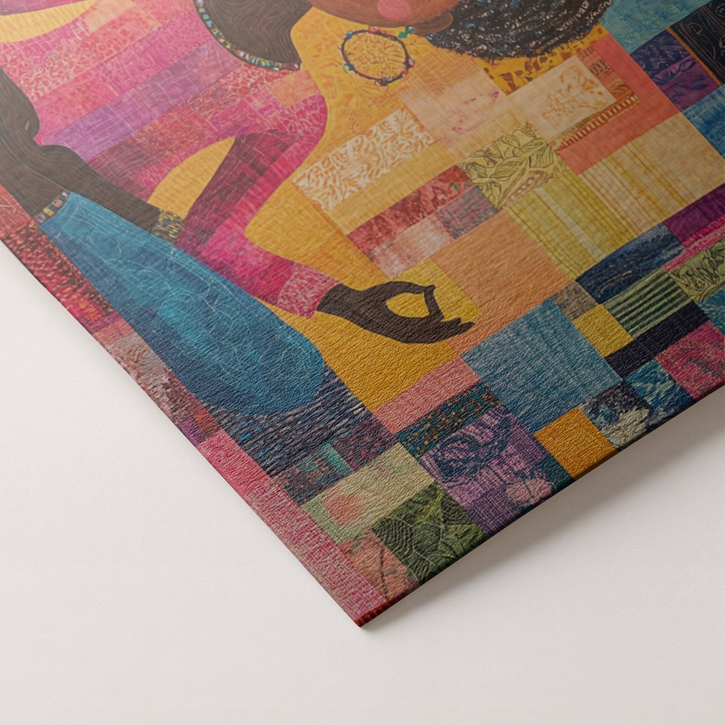 Black Girl Meditation Black children wall art artwork by MoomZee Artwork