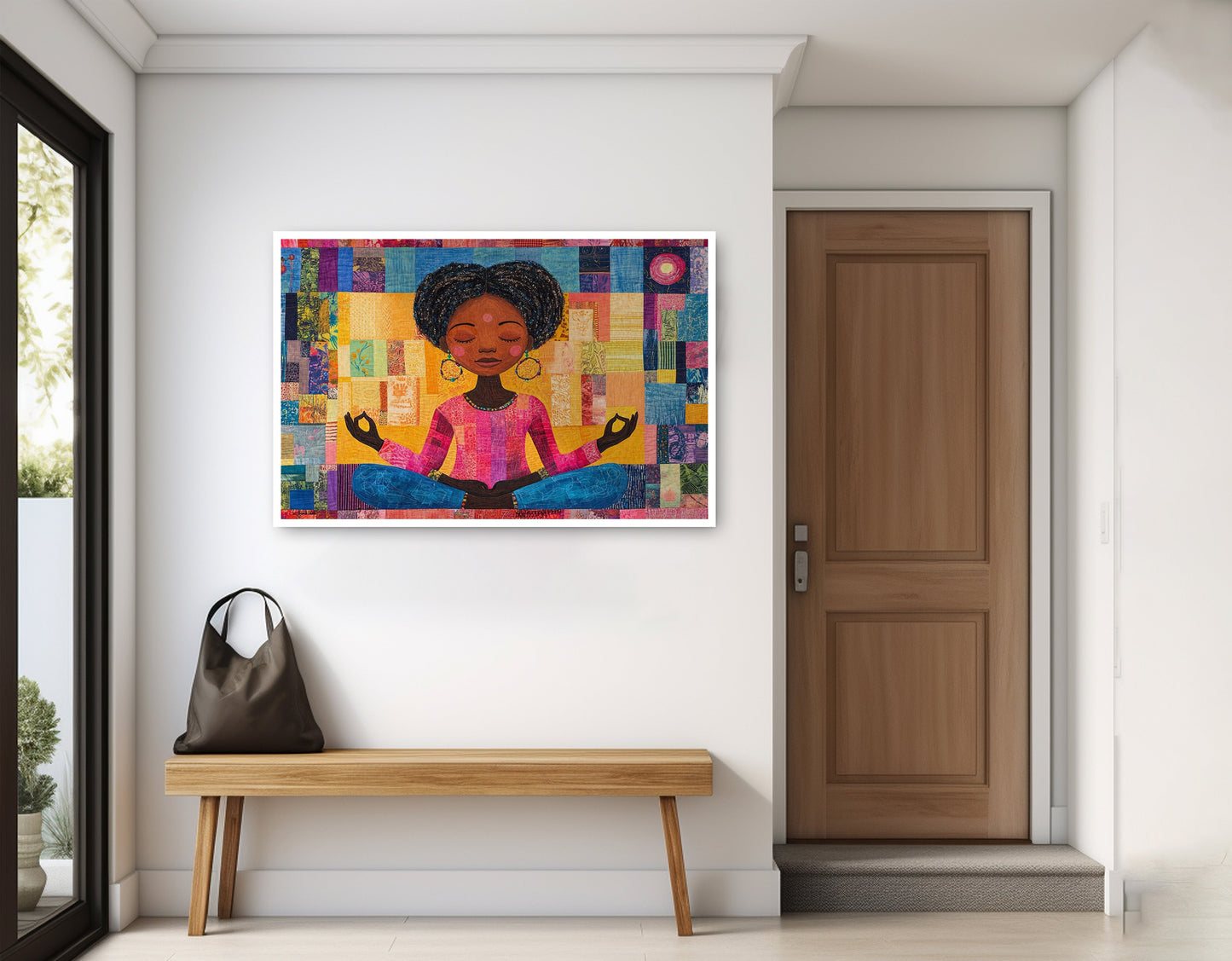 Black Girl Meditation Black children wall art home decor view
