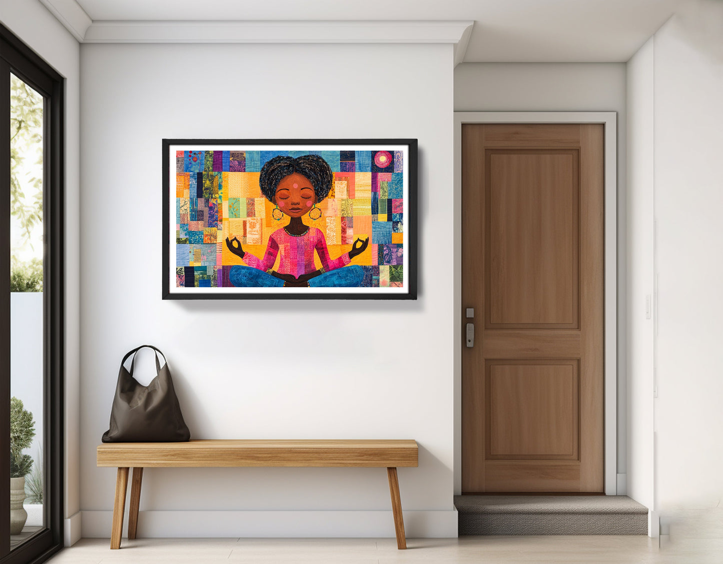 Black Girl Meditation Black children wall art view 71