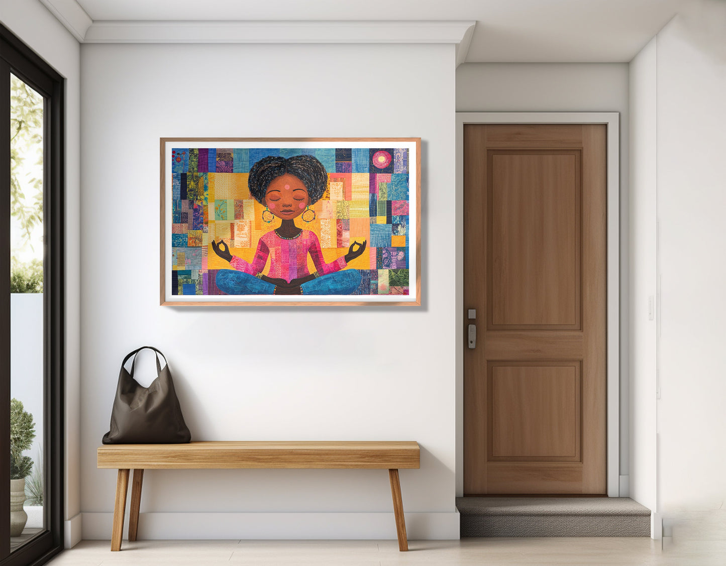 Black Girl Meditation Black children wall art view 83