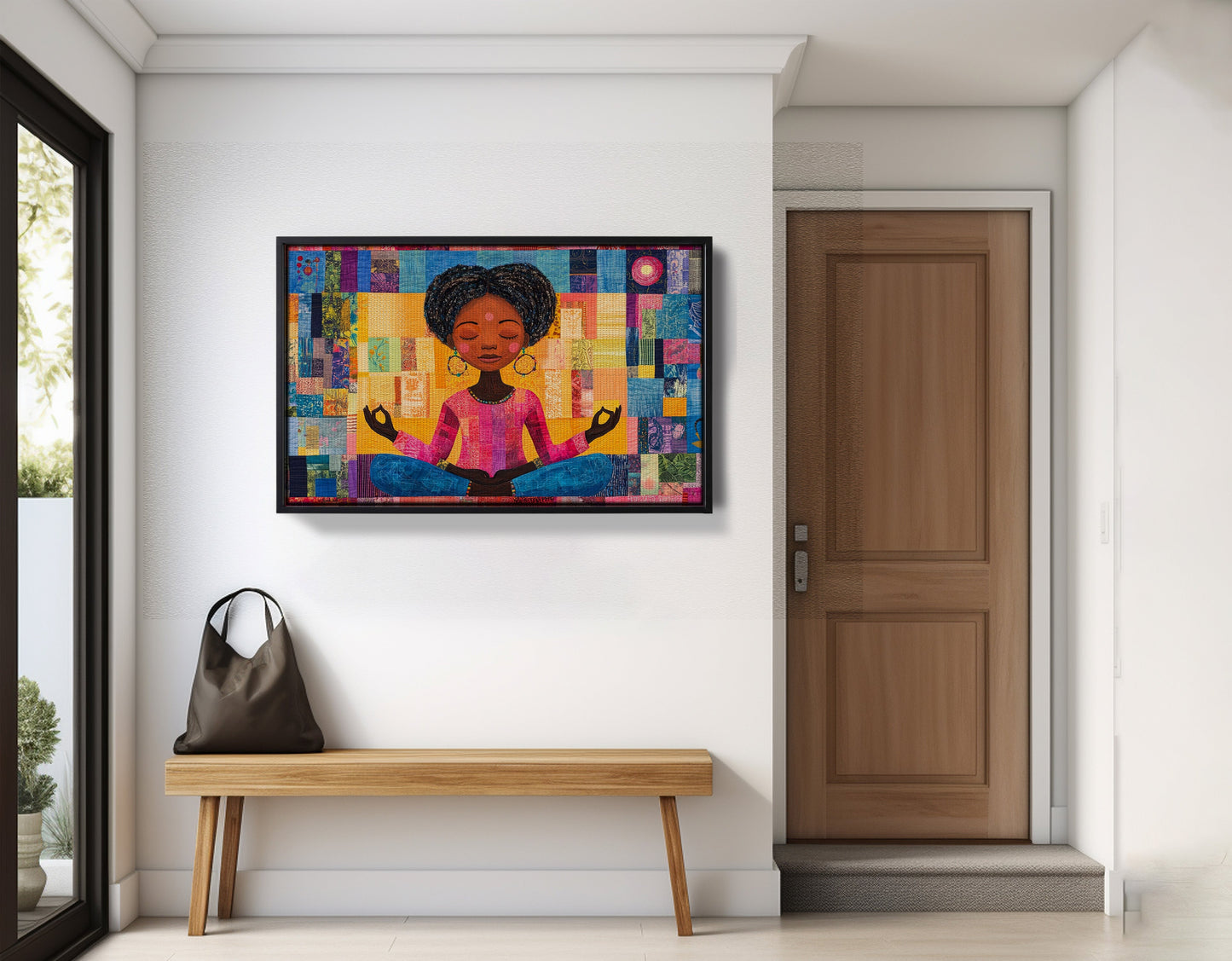 Black Girl Meditation Black children wall art view 29