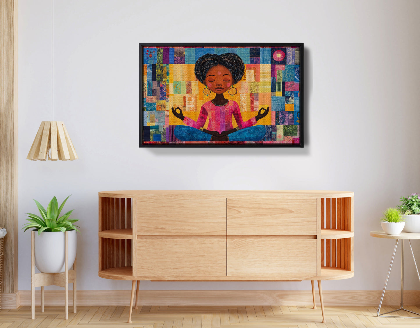 Black Girl Meditation Black children wall art view 26