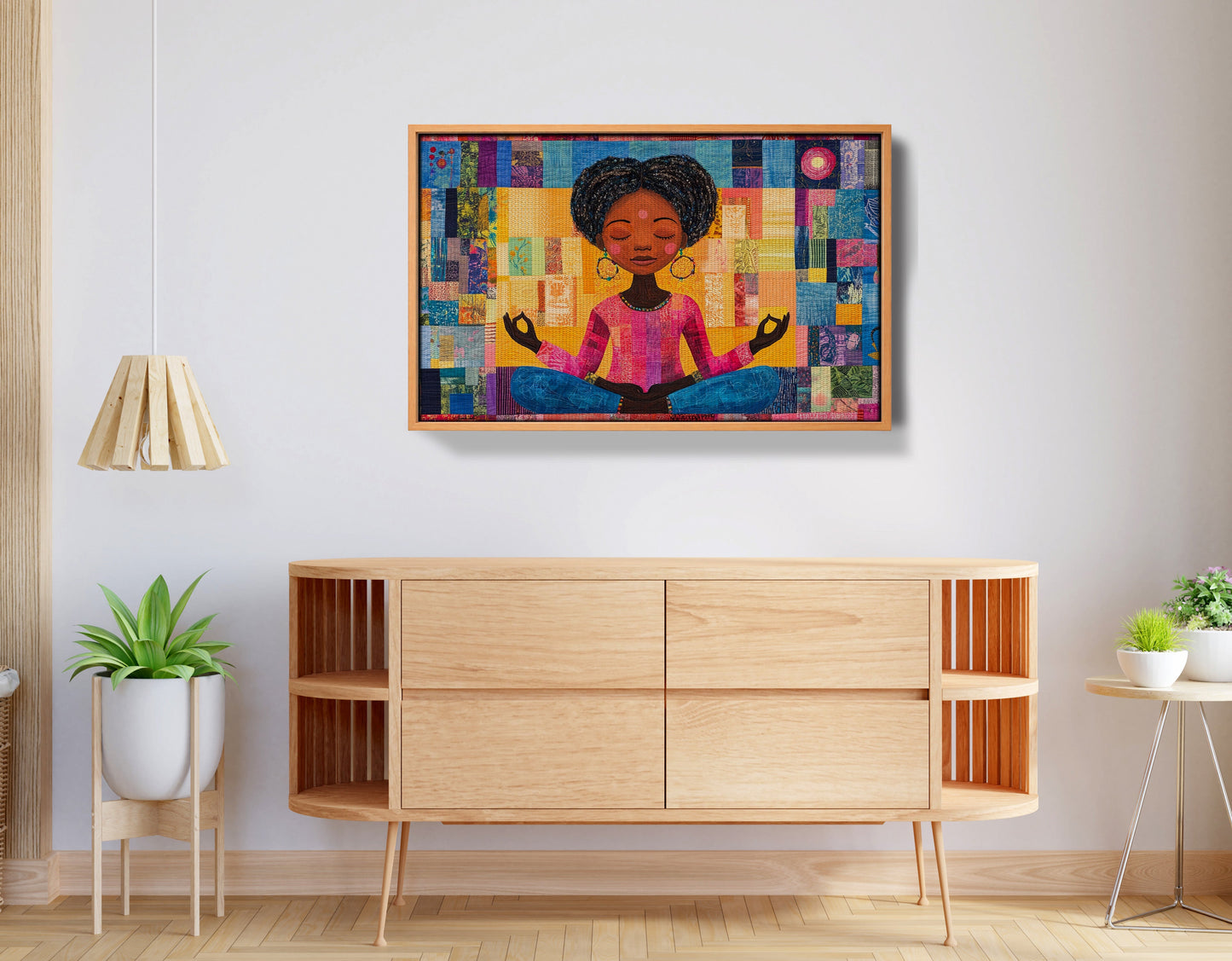 Black Girl Meditation Black children wall art view 44