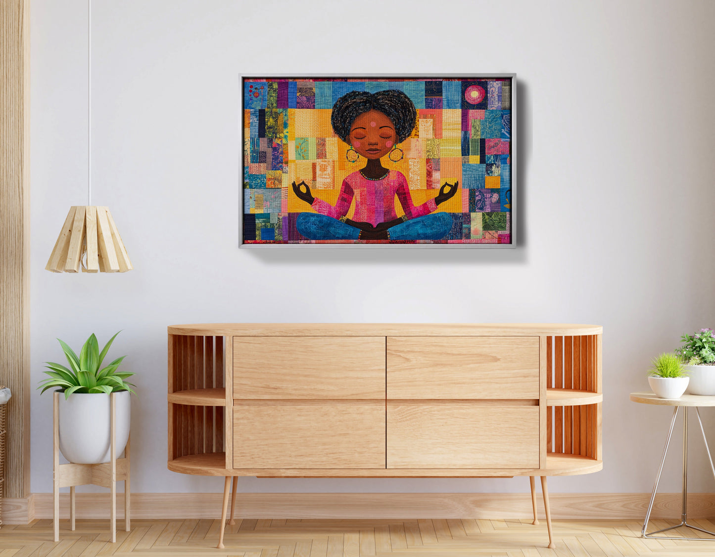 Black Girl Meditation Black children wall art view 56