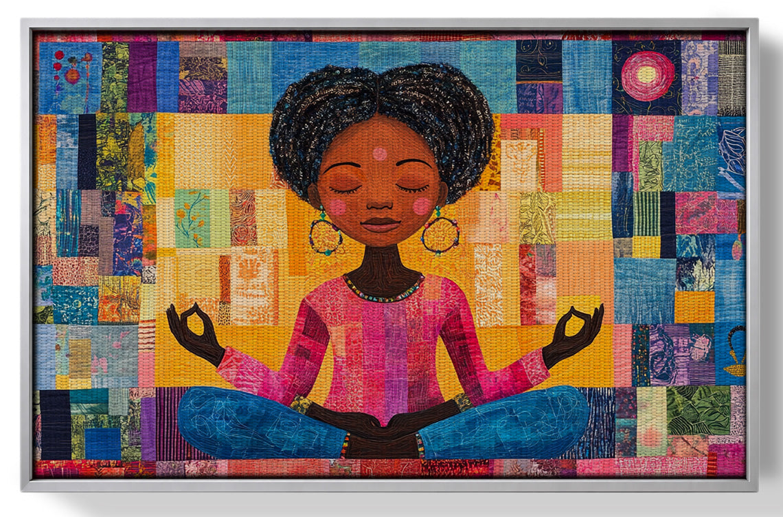 Black Girl Meditation Black children wall art view 55
