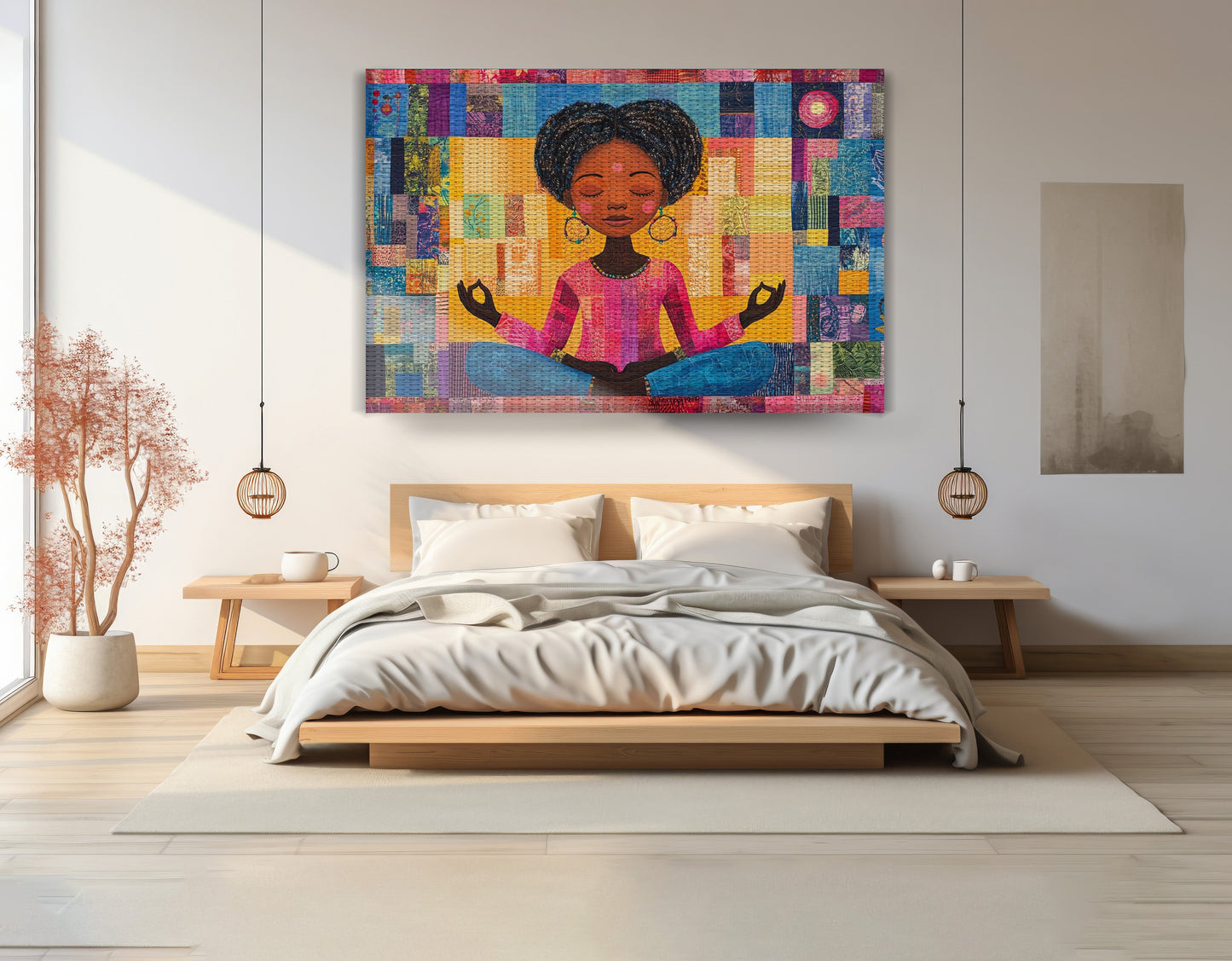 Black Girl Meditation Black children wall art view 15