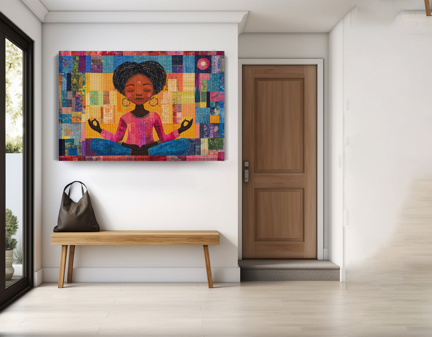 Black Girl Meditation Black children wall art view 17