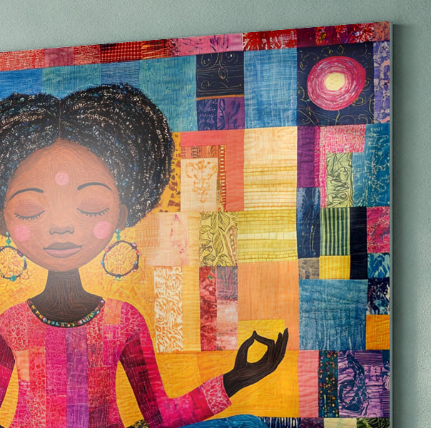 Black Girl Meditation Black children wall art view 22