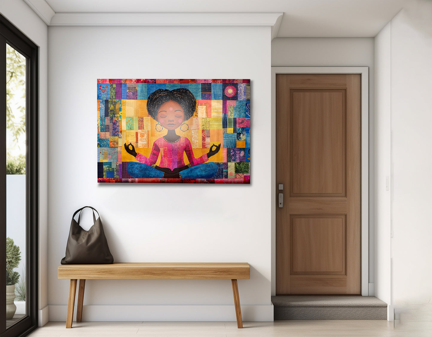 Black Girl Meditation Black children wall art view 23