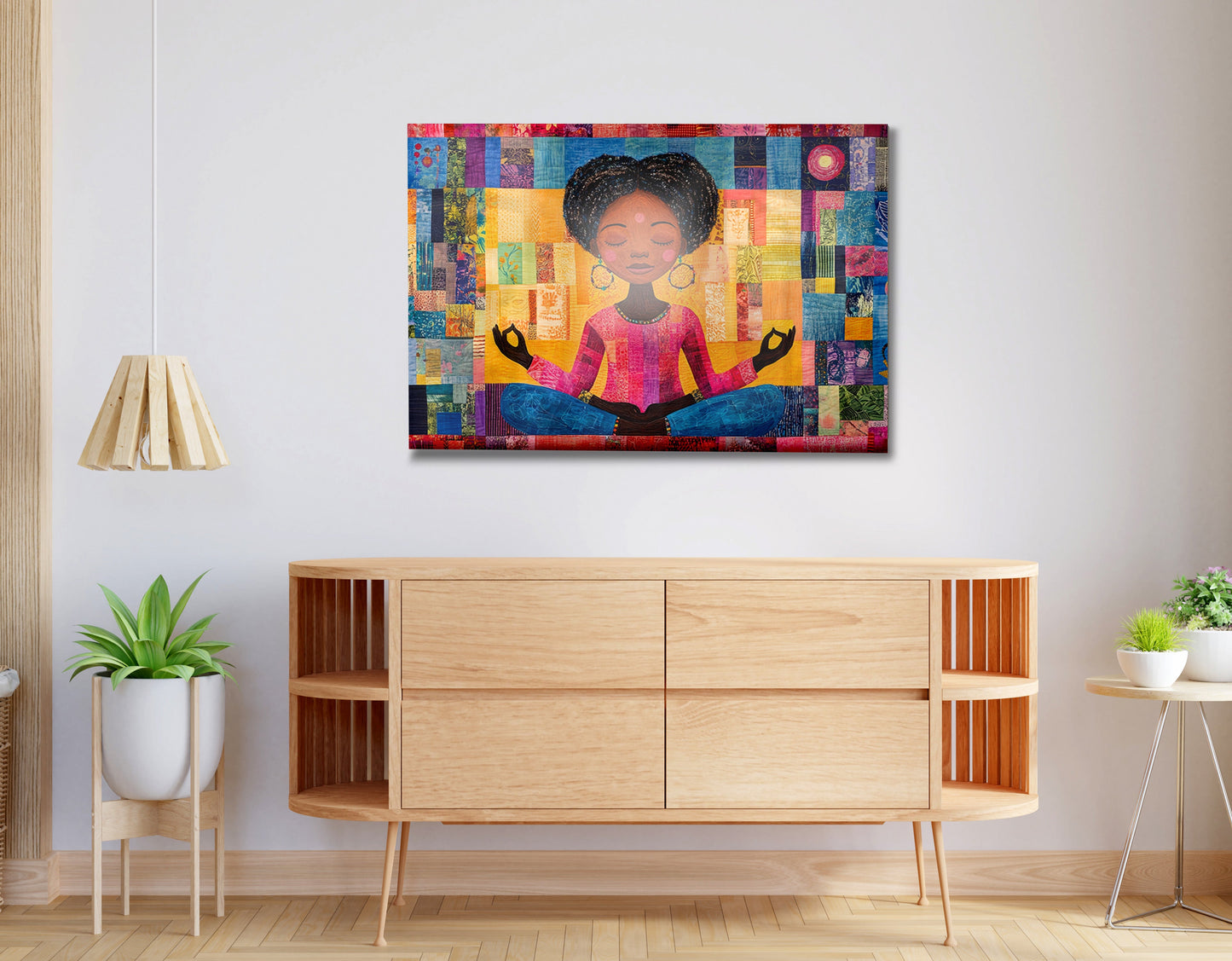 Black Girl Meditation Black children wall art view 20